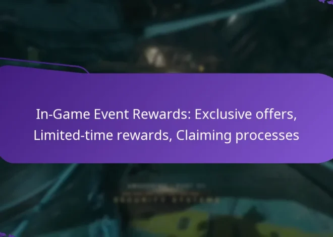 In-Game Event Rewards: Exclusive offers, Limited-time rewards, Claiming processes