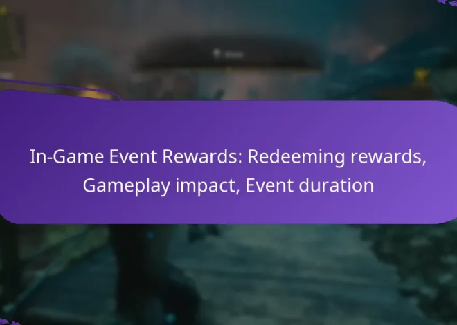 In-Game Event Rewards: Redeeming rewards, Gameplay impact, Event duration