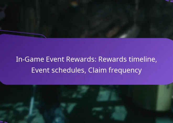 In-Game Event Rewards: Rewards timeline, Event schedules, Claim frequency