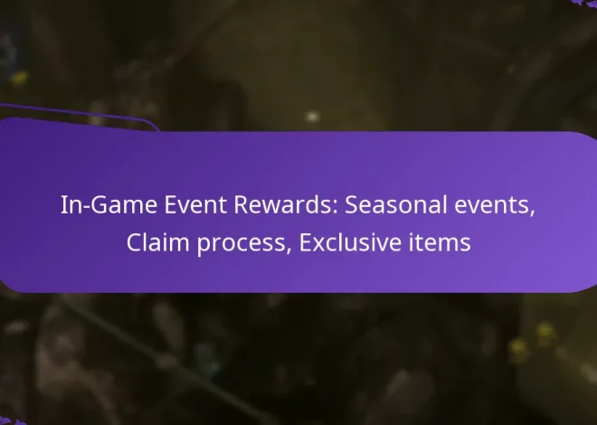 In-Game Event Rewards: Seasonal events, Claim process, Exclusive items