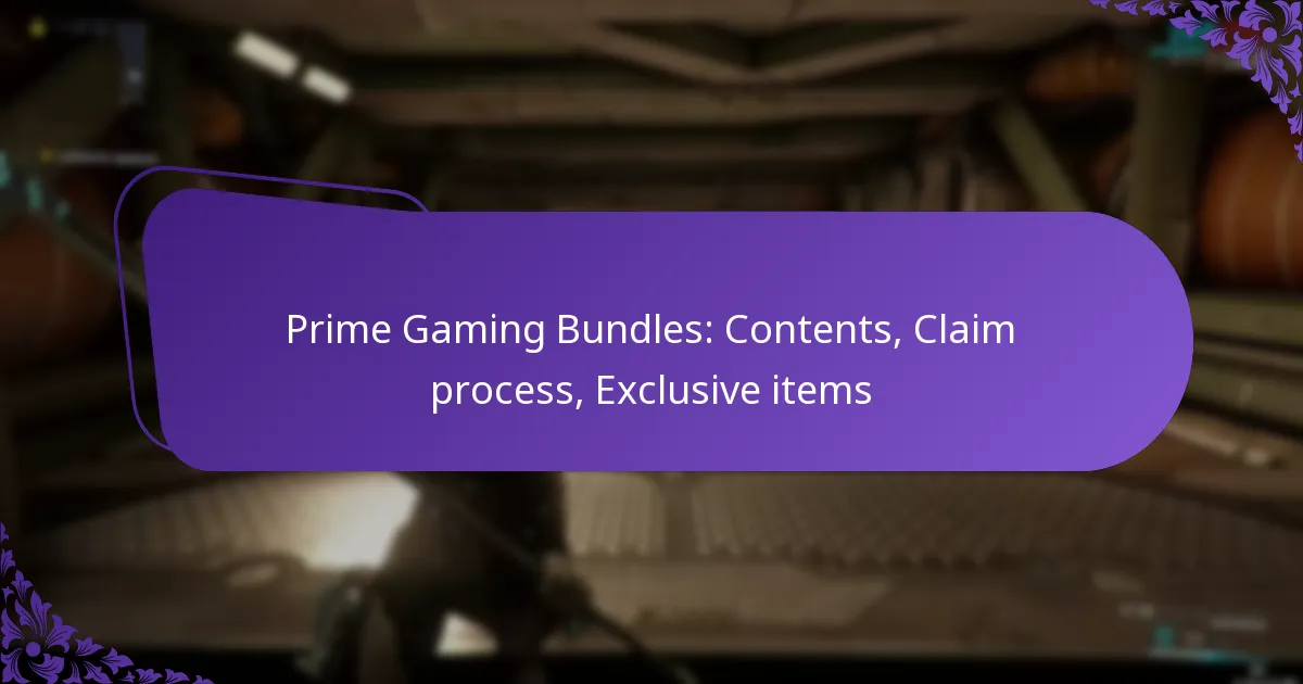 Prime Gaming Bundles: Contents, Claim process, Exclusive items