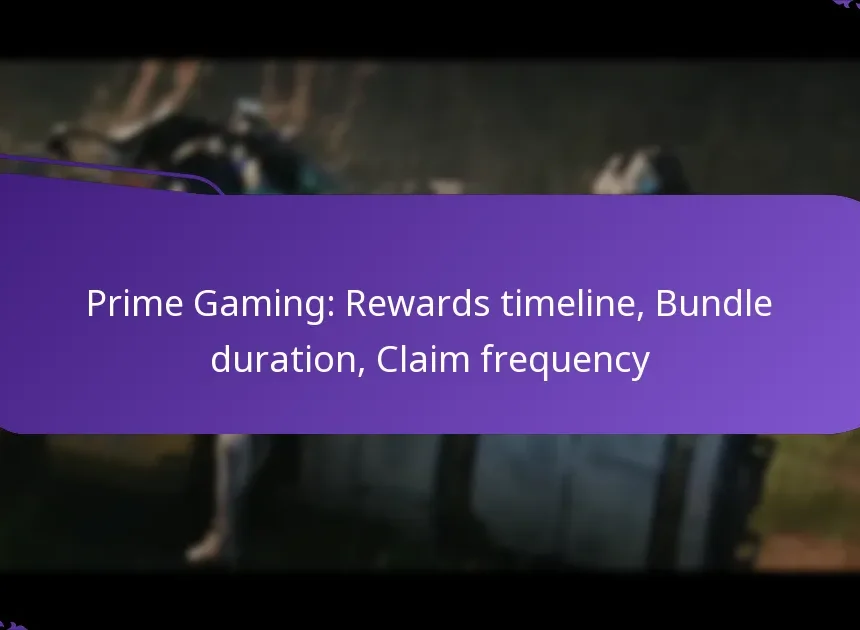 Prime Gaming: Rewards timeline, Bundle duration, Claim frequency