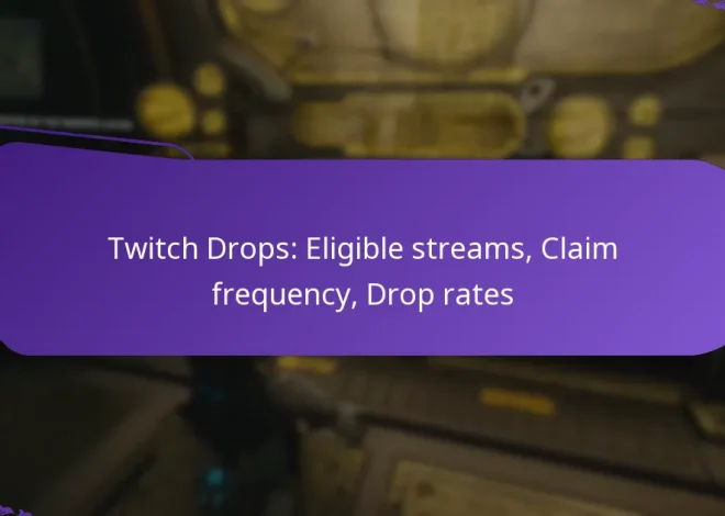 Twitch Drops: Eligible streams, Claim frequency, Drop rates