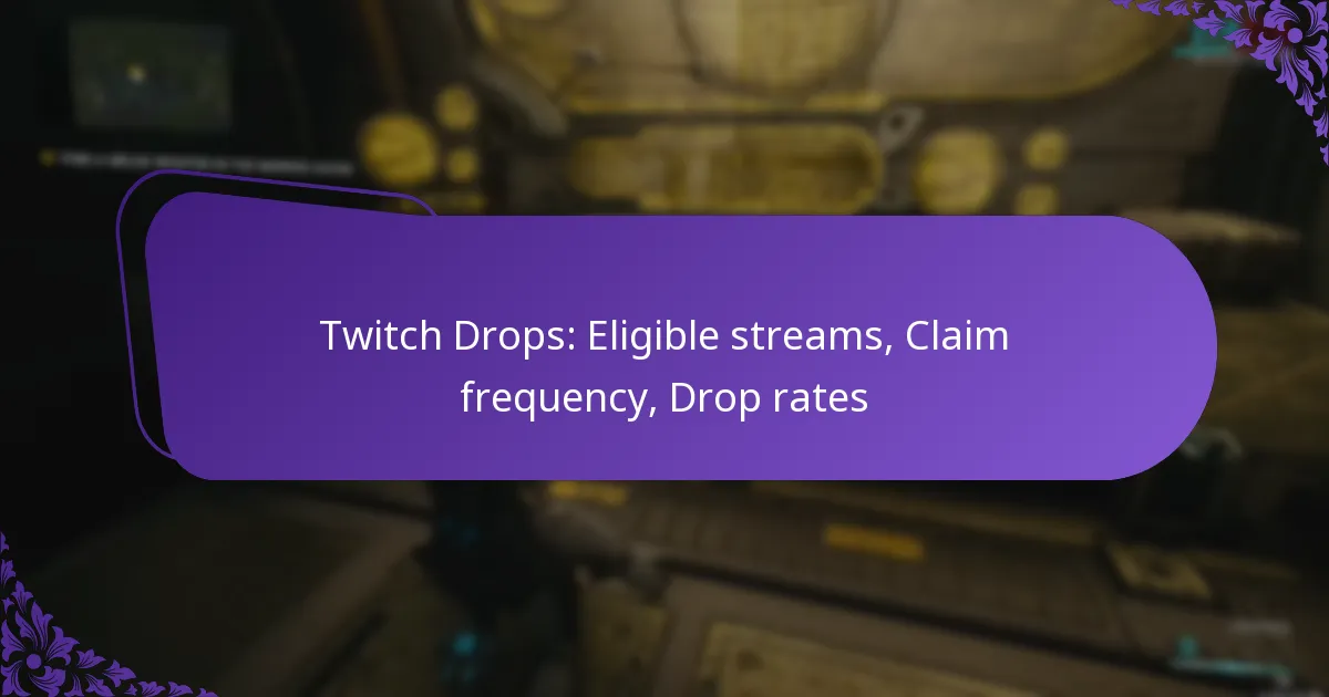 Twitch Drops: Eligible streams, Claim frequency, Drop rates