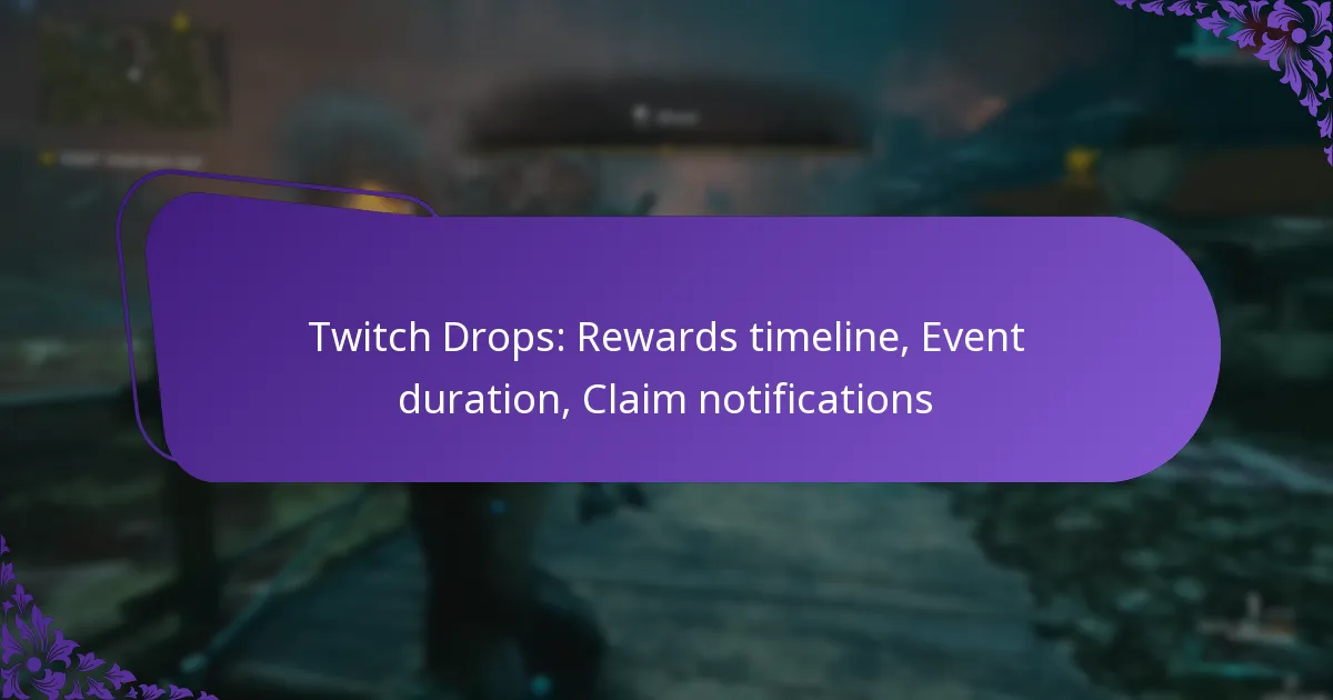 Twitch Drops: Rewards timeline, Event duration, Claim notifications