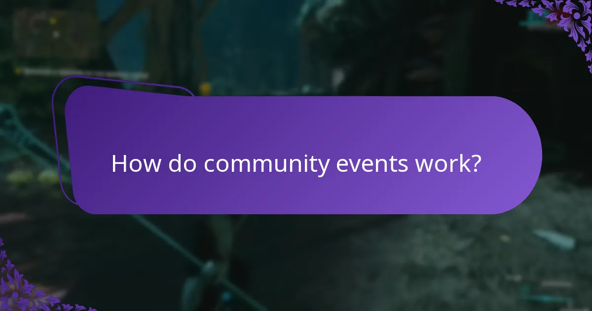 How do community events work?
